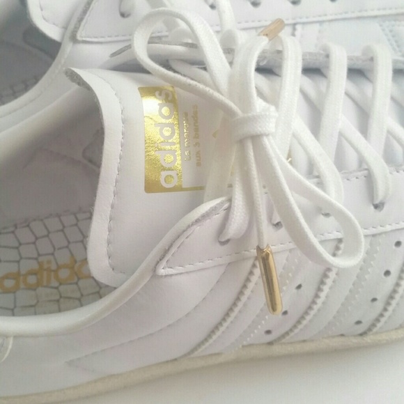 Adidas Gold White Superstar 80s Snakeskin Texture - Picture 3 of 8